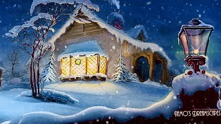 The Night Before Christmas 🎅 w Vintage Oldies playing in another room falling snow sounds ASMR [upl. by Atilrahc]