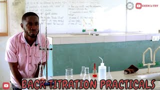 Back Titration Practicals detailed Lab Experiment and Calculations SHS CHEMISTRY [upl. by Ynaffyt802]