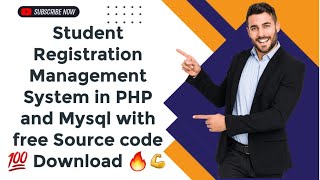 Student Registration Management System in PHP and Mysql with free Source code 💯 Download 🔥💪 [upl. by Leonidas]