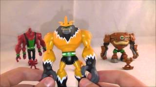 Ben 10 Omniverse Wave 2 Figures Review Fourarms Shocksquatch and Gravattack [upl. by Aihsenrad]