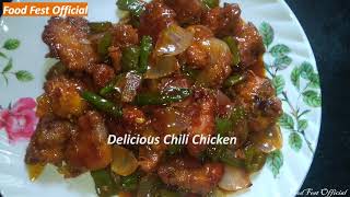 How to make Restaurant Style Chili Chicken  Dry Chicken  Chili Recipe  Easy Spicy Chili Chicken [upl. by Kajdan]