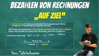 Bezahlen von Rechnungen auf Ziel  Buchen von Forderungen und Verbindlichkeiten  einfach erklärt [upl. by Annek389]