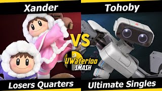 UWaterloo SSBU S24w5 Losers Quarters  Xander Ice Climbers vs Tohoby ROB [upl. by Janean]