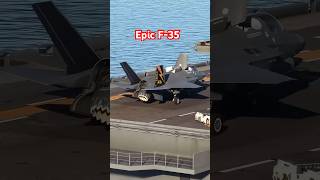 F35 Lightning II Takeoff from Aircraft Carrier 🚀🌊 MilitaryPower F35quot [upl. by Niltiac]