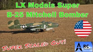 Super Cool WWII Bomber LX Super B25 Mitchell Bomber 2000mm [upl. by Sixel]