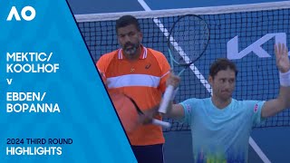 KoolhofMektic v BopannaEbden Highlights  Australian Open 2024 Third Round [upl. by Chantal274]