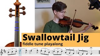 Swallowtail Jig violin play along [upl. by Arbmahs]