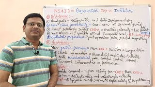 Non Steroidal Anti Inflammatory Drug  NSAID Part06 Preferential COX 2 Inhibitors  Types of COX [upl. by Carmina629]