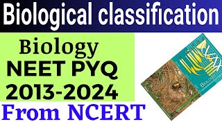 Biological classification class 11 neet pyq from ncert one shot [upl. by Sukram]