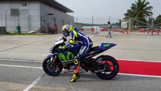 Valentino Rossi practice start Sepang winter test 2016 Super SOUND [upl. by Jeminah518]