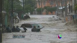 Imágenes de Impacto muestran a México bajo el agua  Primer Impacto [upl. by Maye]