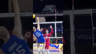 Double volleyball vnl vnl2023 volleyballworld volleyballshorts volleyballmatch highlights [upl. by Eentihw]