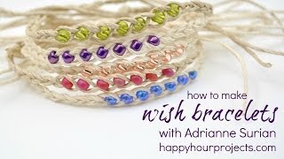 Wish Bracelet Video Tutorial [upl. by Llezom]