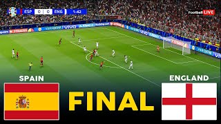 Spain Vs England  FINAL UEFA Euro 2024  Full Match All Goals  Realistic PES Gameplay [upl. by Leahplar969]