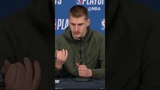 Jokic and broken MIC😳 nikolajokic nbamediaday nbamoments [upl. by Drarej505]