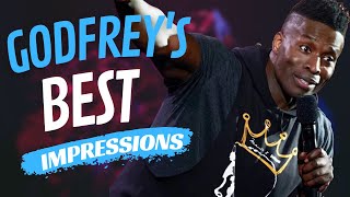 Godfrey’s BEST IMPRESSIONS  Steve Harvey Denzel Obama Jason Statham Shannon Sharpe and more [upl. by Odnumyar]