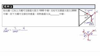 高二選修物理 力學二與熱學 1 1 靜力學與應用實例：拉密定律的應用範例試讀【莫斯利高中自然科教學網】 [upl. by Dickerson776]