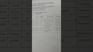 C24 1 st year 2nd mid exams timetable [upl. by Gina]