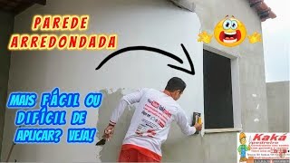 ENSINANDO  Aplicar MASSA ACRÍLICA na frente da CASA com PAREDE ARREDONDADA [upl. by Honniball399]