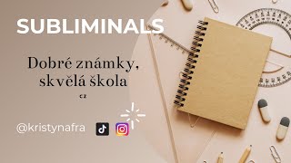 SUBLIMINALS cz ŠKOLA  dobré známky skvělá škola [upl. by Lerim]