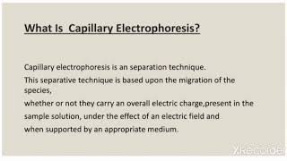 Theory of capillary electrophoresis Advance separation techniques [upl. by Nance]