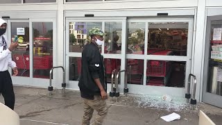 RAW VIDEO Looters Raid Target Store Near Mpls Protest [upl. by Zorana]