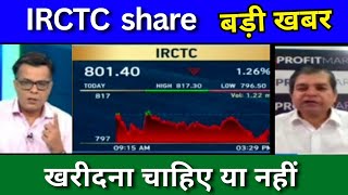 IRCTC share latest news today IRCTC share news today Target price share analysis buy or sell [upl. by Ellevehs]