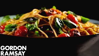 Pasta with Tomato Anchovy and Chilli  Gordon Ramsay [upl. by Efthim]