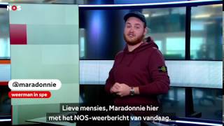 MARADONNIE PRESENTEERT HET NOS WEERBERICHT 🧥🌂☀️ [upl. by Marlo]