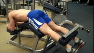 How To Prone Leg Curl Cybex [upl. by Macguiness929]