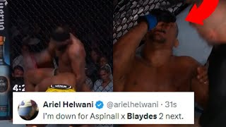 FIGHTERS REACT TO CURTIS BLAYDES KNOCKOUT JAILTON ALMEIDA  BLAYDES VS ALMEIDA REACTIONS [upl. by Seow303]