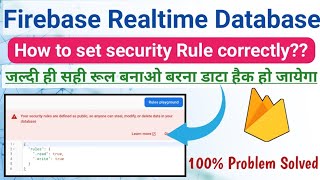Firebase Realtime Database sequrity rules for securing data 2024 [upl. by Stoughton]