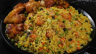 How to make THE BEST NIGERIAN FRIED RICE  Mind blowing Fried rice recipe [upl. by Silletram]