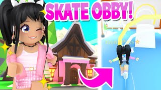 Lets BUILD an ICE SKATING OBBY in ADOPT ME COZY CABIN roblox [upl. by Llemar]