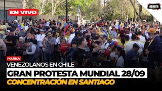 Venezolanos en Chile realizan Gran Protesta 2809 [upl. by Anastase935]