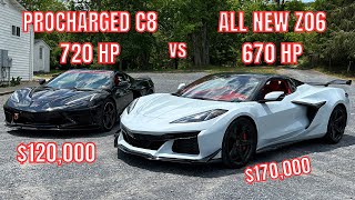 2023 Corvette Z06 vs ProCharged C8 Which Is The BETTER Buy [upl. by Leveroni]