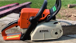 Stihl MS210C oiling problem [upl. by Aliahkim]