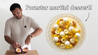 Making a Pornstar Martini dessert Cocktail desserts  8 delicious recipes [upl. by Anerbas979]