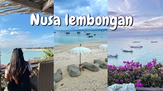 Vlog nusa lembongan Bali going to the deck cafedream beach sea breeze la bianca caffe [upl. by Nnylharas]