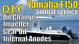 DIY Full Yamaha F150 outboard Yearly Service [upl. by Anitsuj500]