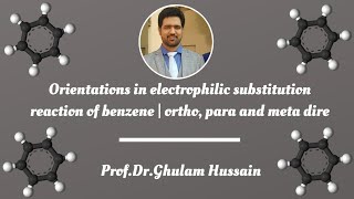 Orientations in electrophilic substitution reaction of benzene  ortho para and meta dire [upl. by Nellahs755]