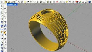 3D Graduation Ring Part 1 Rhino 40 [upl. by Haas312]