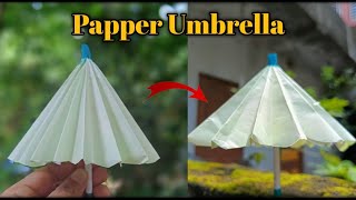 How to make a paper umbrella that open and close  Mini paper umbrella  origami paper umbrella [upl. by Leoine]