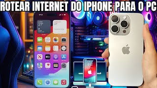 COMO COMPARTILHAR A INTERNET DO IPHONE PARA O PC VIA USB [upl. by Afinom]