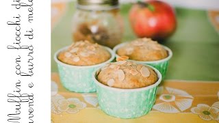 Muffin allavena senza zucchero  Muffin with oat flakes vegan [upl. by Anoli727]