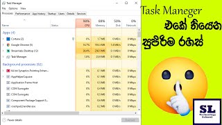 Understand the Task Manager in Windows 10 Sinhala  සිංහල Sl TECHNOLOGY School [upl. by Kcin]