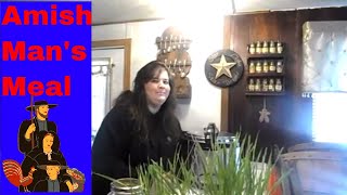 Cheap Meal Monday Amish Mans Breakfast Homestead Tessie Simple Mobile Home Living [upl. by Llenyar]