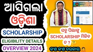 Odisha Post Matric Scholarship Eligibility Criteria 2024 । State Scholarship Portal Apply Process । [upl. by Sheryl]