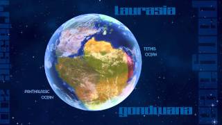 Pangaea 200 million years ago at the end of the Triassic [upl. by Basilius]