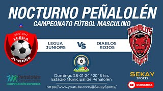 Campeonato FÚTBOL ⚽ NOCTURNO PEÑALOLÉN  Legua Juniors vs Diablos Rojos [upl. by Davon]